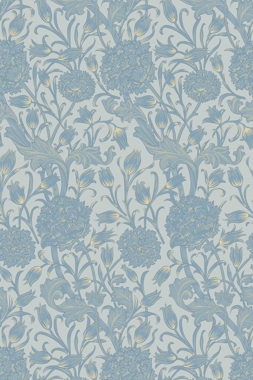William Morris Wallpaper - Blue Buds #3484