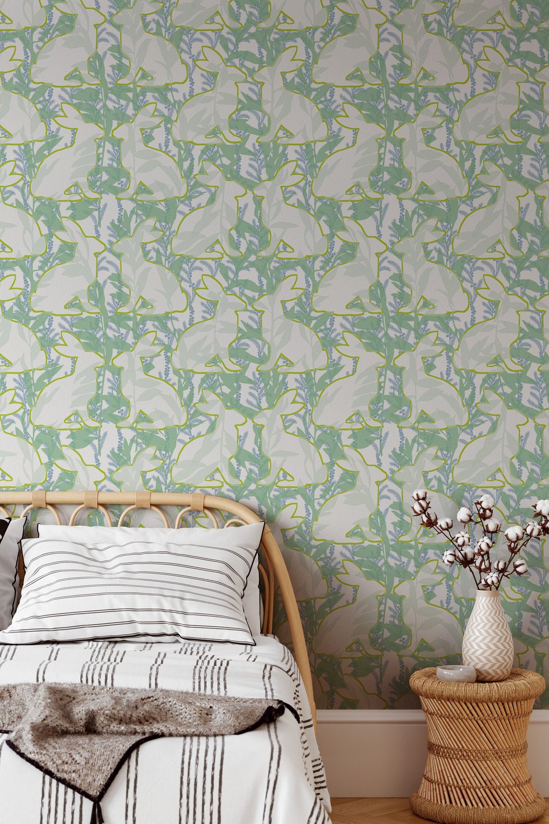 Hares wallpaper | Bunnies Peel and Stick Wallpaper