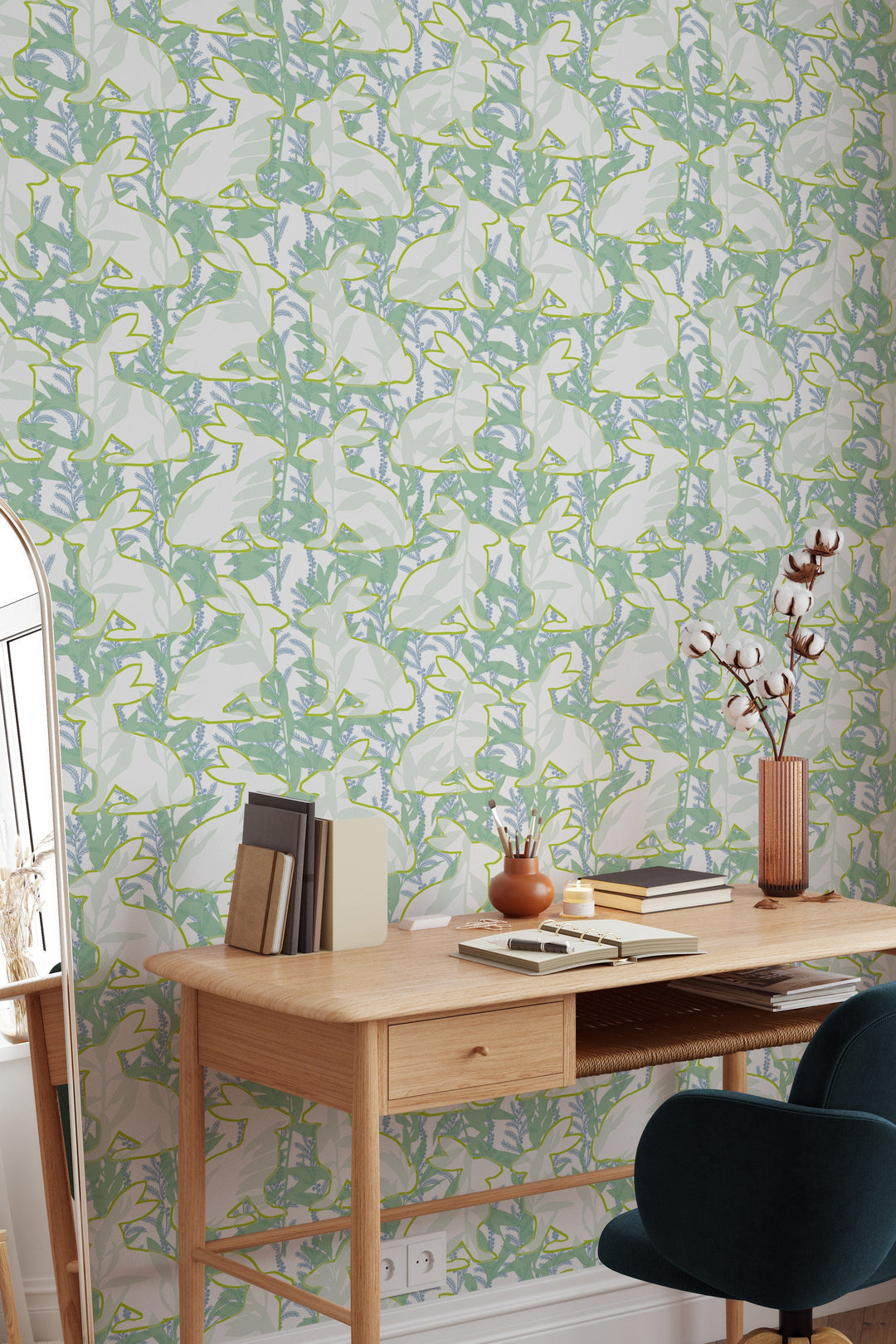 Hares wallpaper | Bunnies Peel and Stick Wallpaper