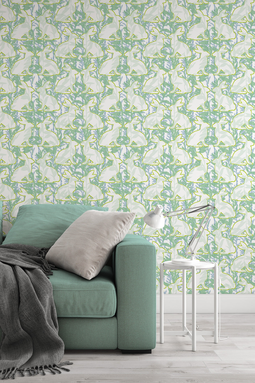 Hares wallpaper | Bunnies Peel and Stick Wallpaper