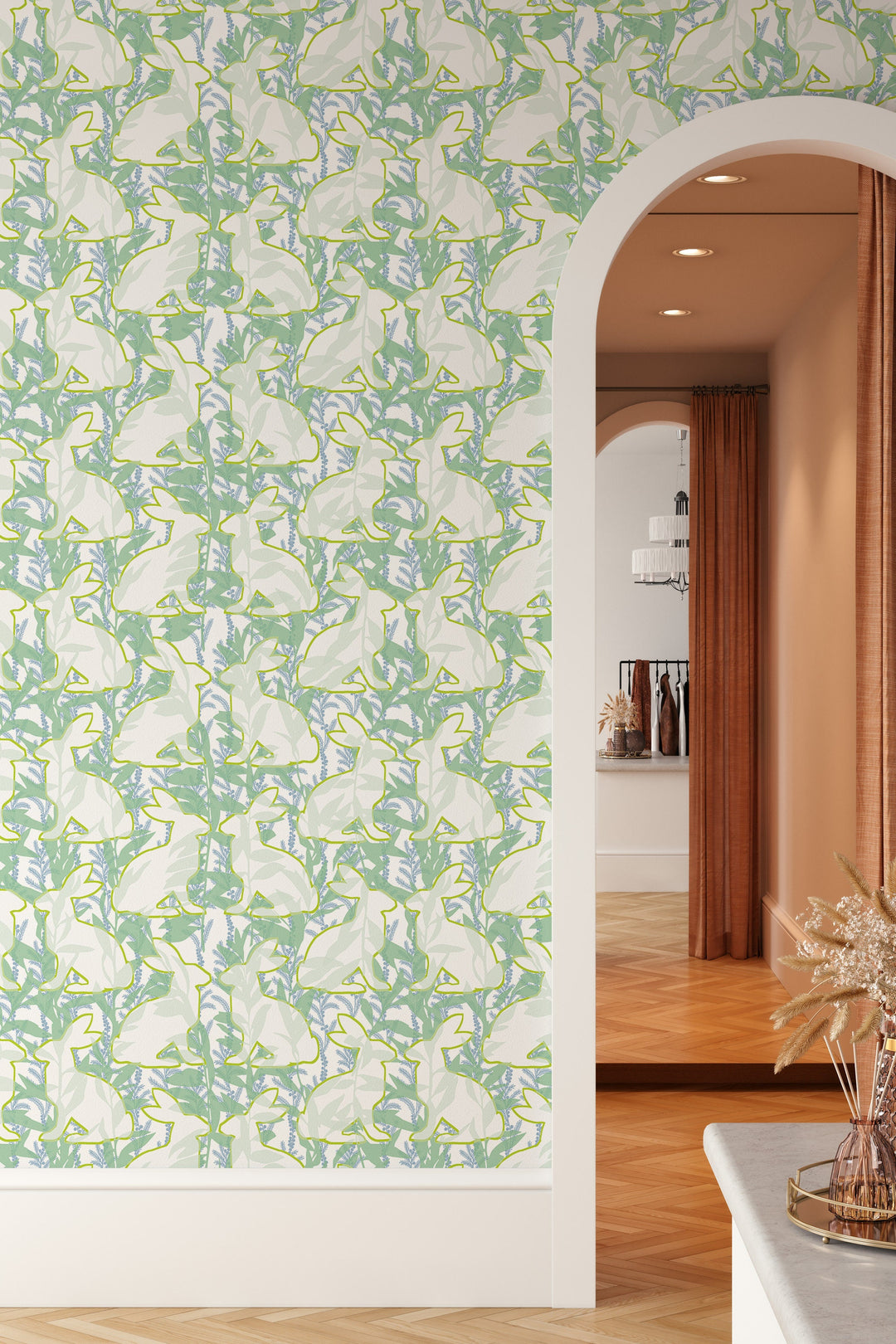 Hares wallpaper | Bunnies Peel and Stick Wallpaper