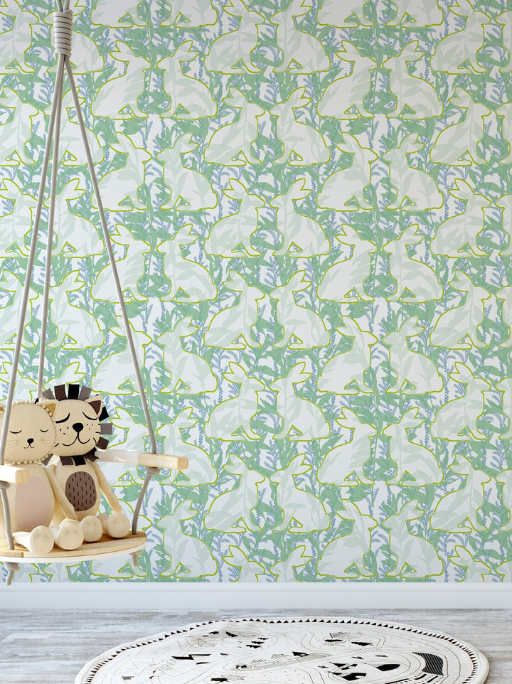 Hares wallpaper | Bunnies Peel and Stick Wallpaper