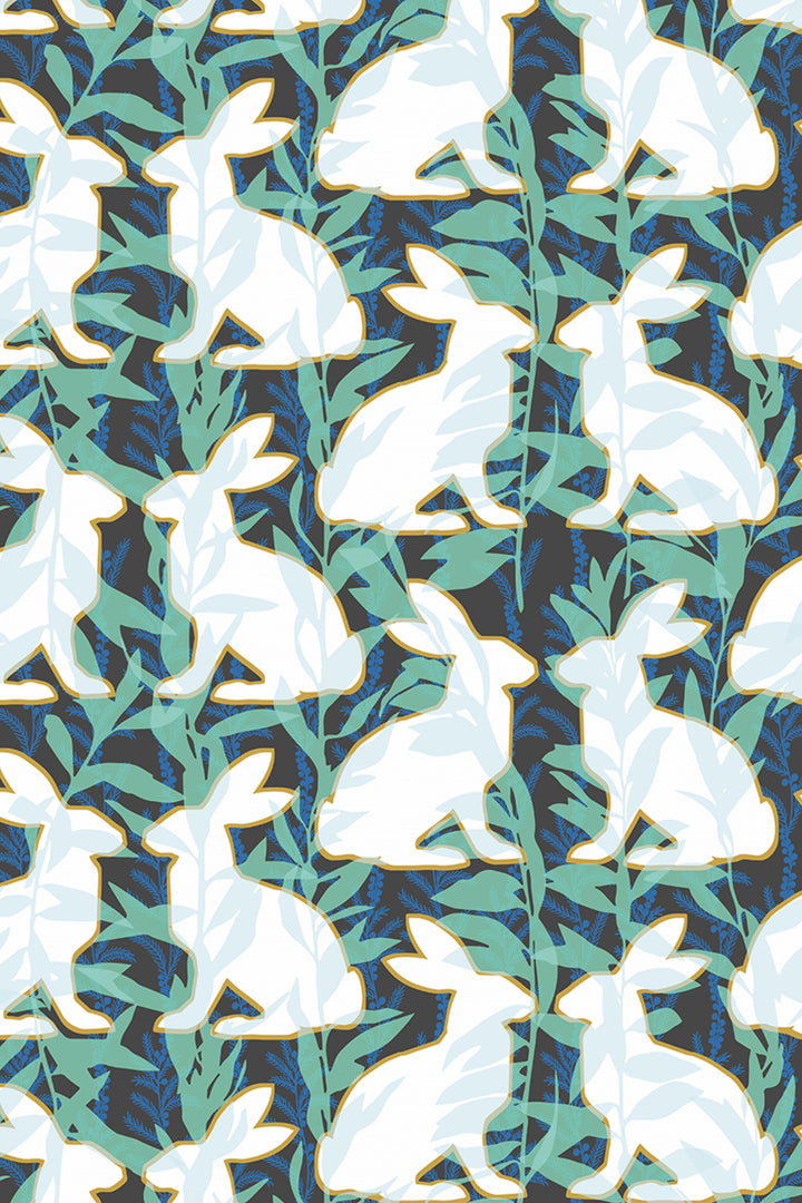 Hares wallpaper | Bunnies Peel and Stick Wallpaper