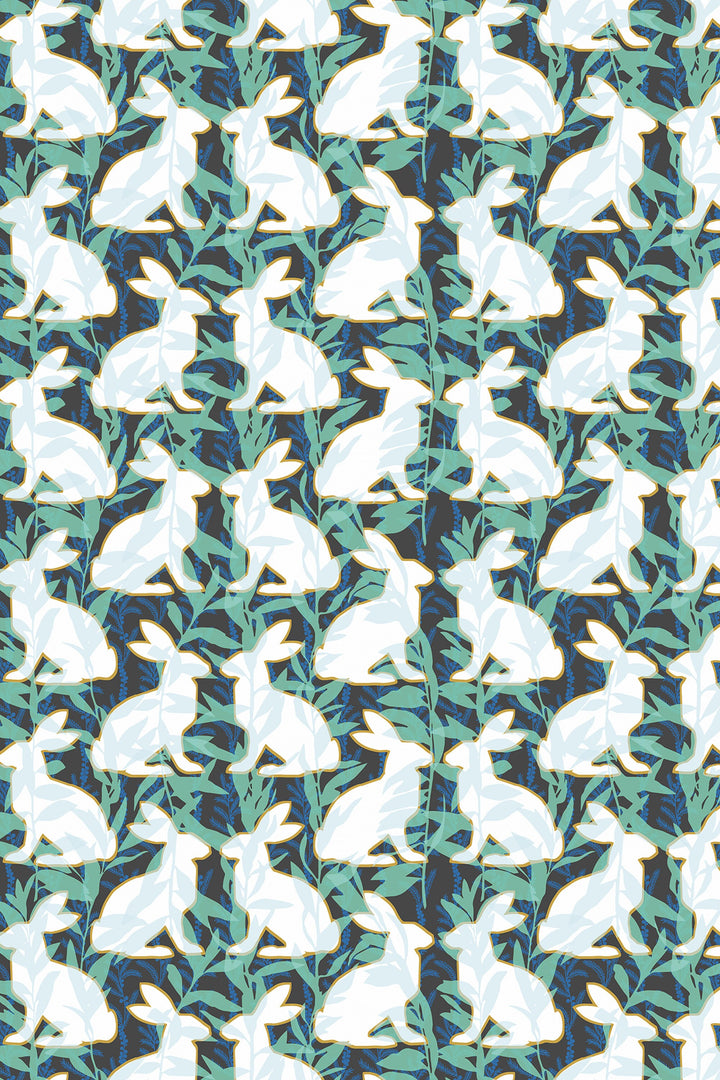 Hares wallpaper | Bunnies Peel and Stick Wallpaper