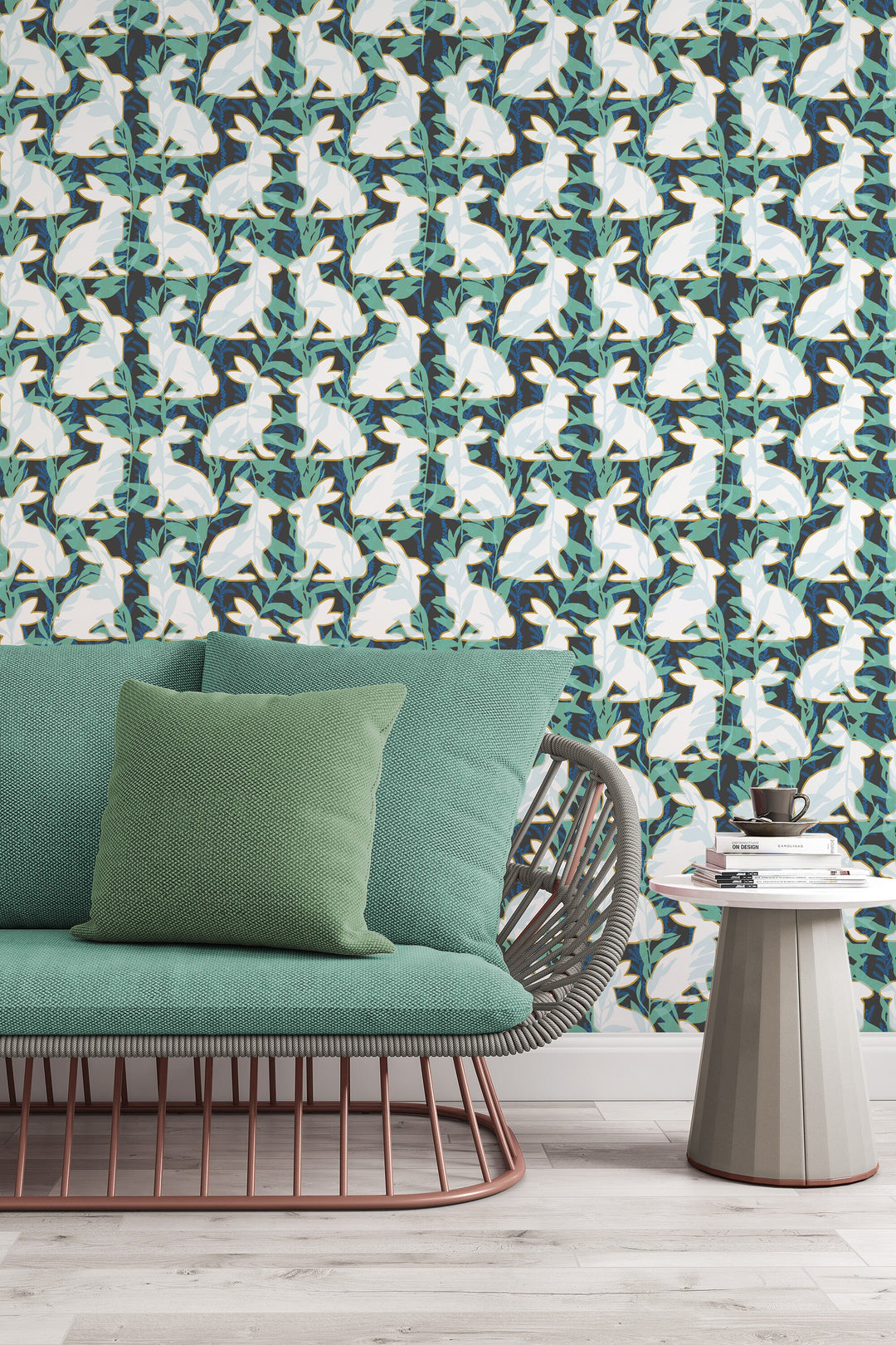 Hares wallpaper | Bunnies Peel and Stick Wallpaper