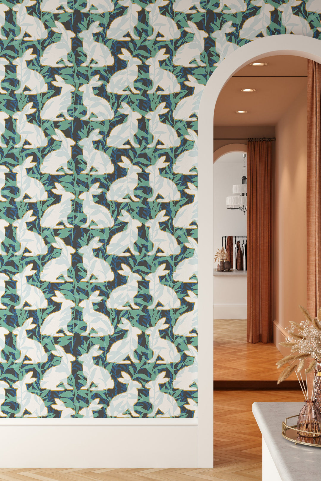 Hares wallpaper | Bunnies Peel and Stick Wallpaper