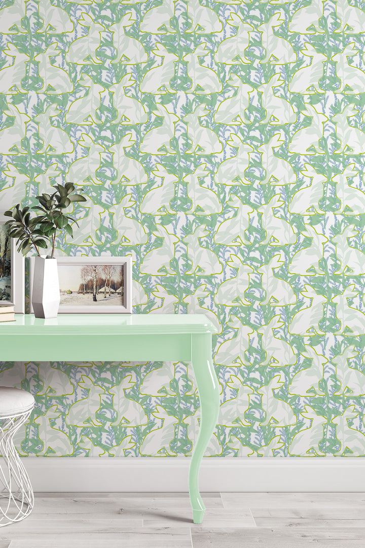 Hares wallpaper | Bunnies Peel and Stick Wallpaper