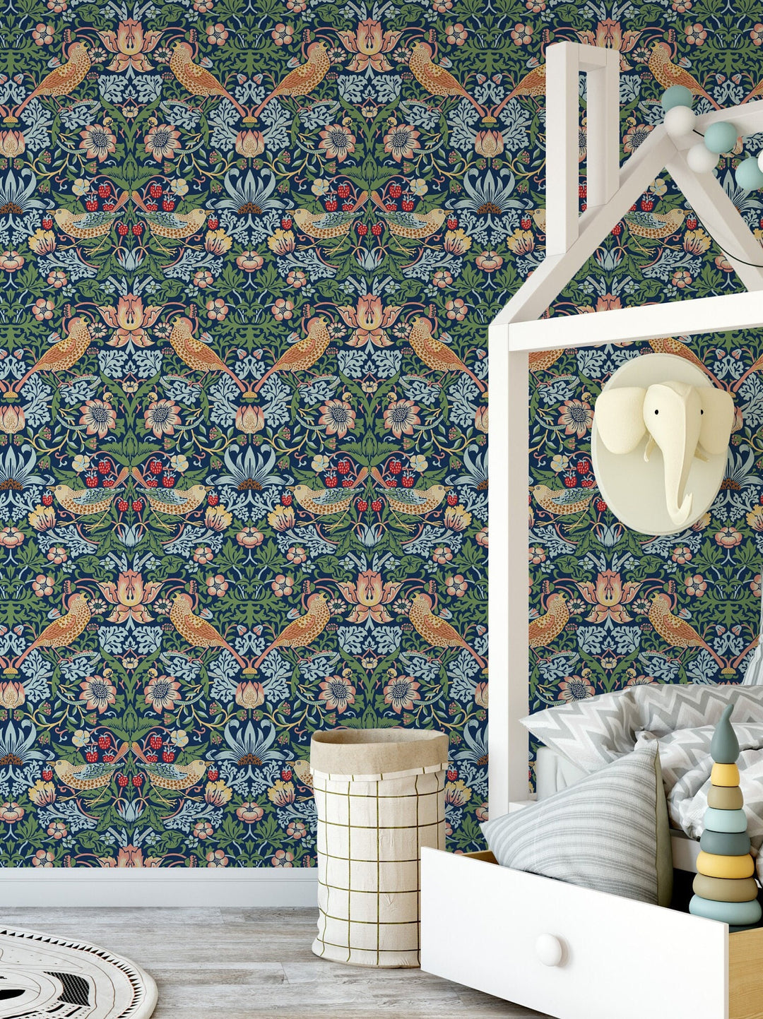 William Morris Birds and strawberry - Peel Stick