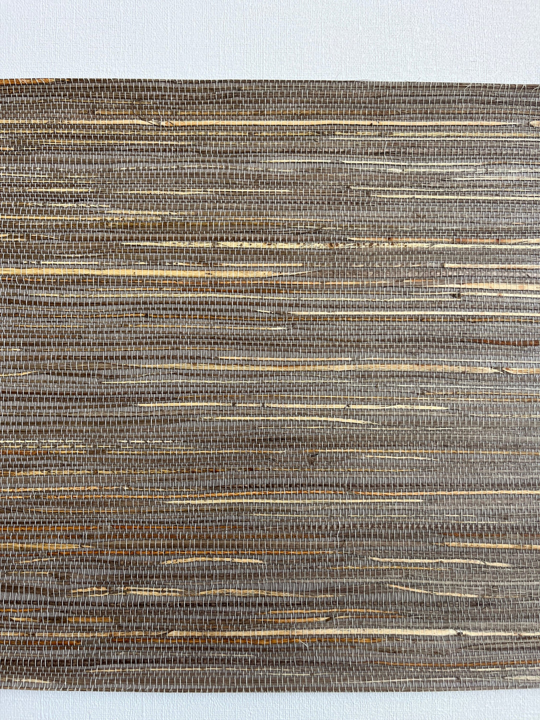 Natural Grasscloth Hemp Wallpaper painted in matte brown