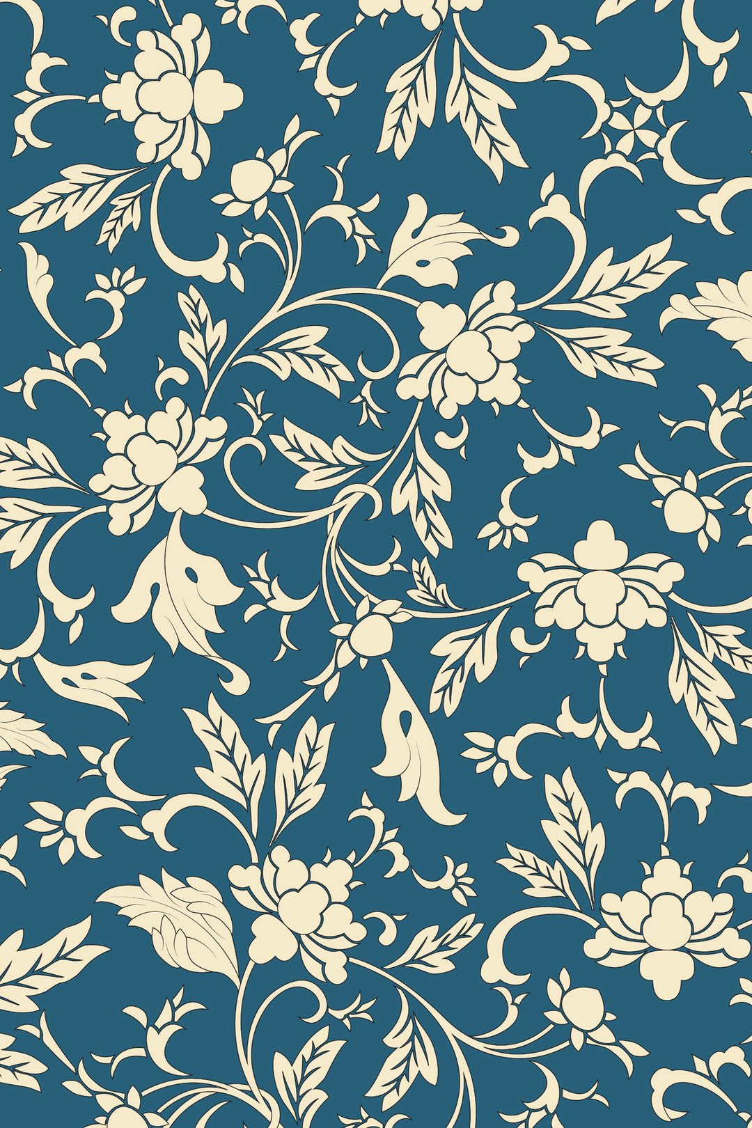 William Morris dark wallpaper floral - Peel and Stick