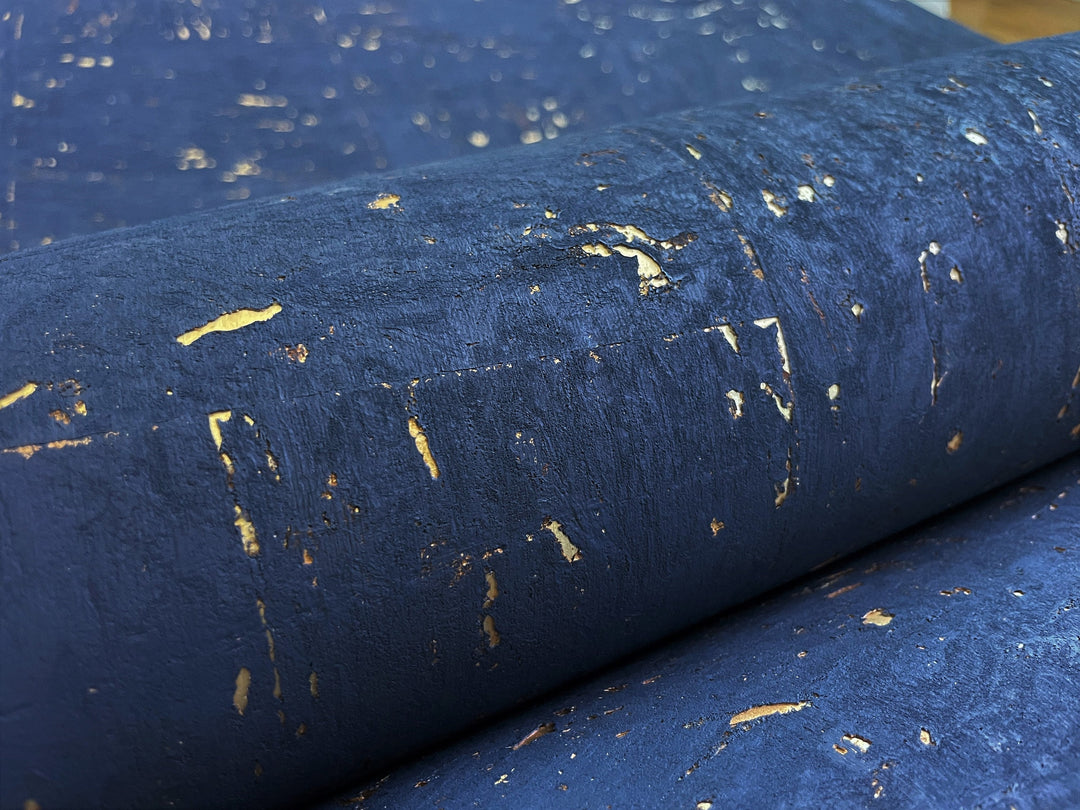 Natural Cork wallpaper dark blue the color of night sky