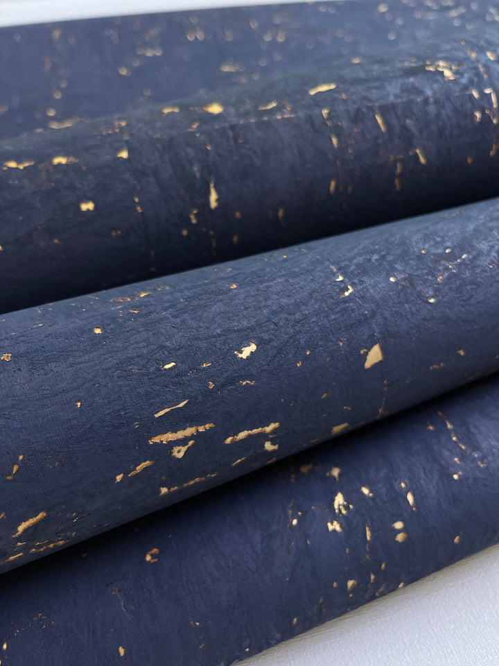 Natural Cork wallpaper dark blue the color of night sky