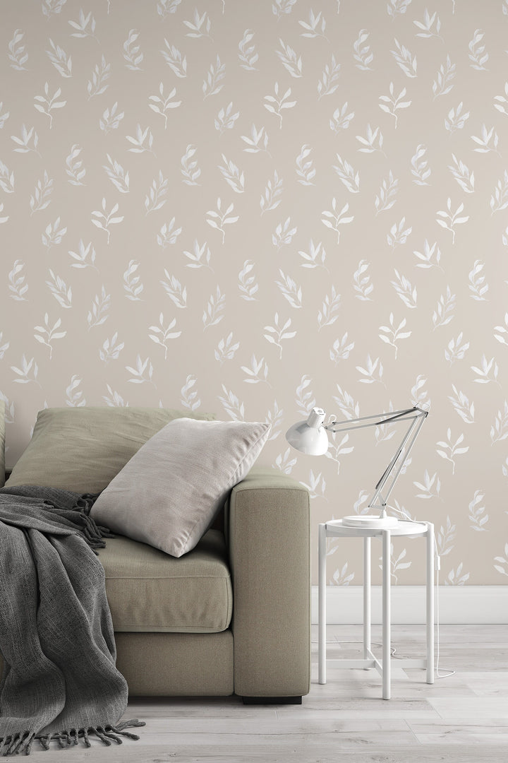 Boho herbs wallpaper Minimalistic Wallpaper Peel and Stick