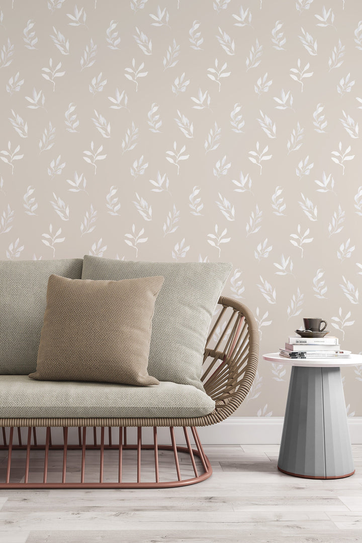 Boho herbs wallpaper Minimalistic Wallpaper Peel and Stick