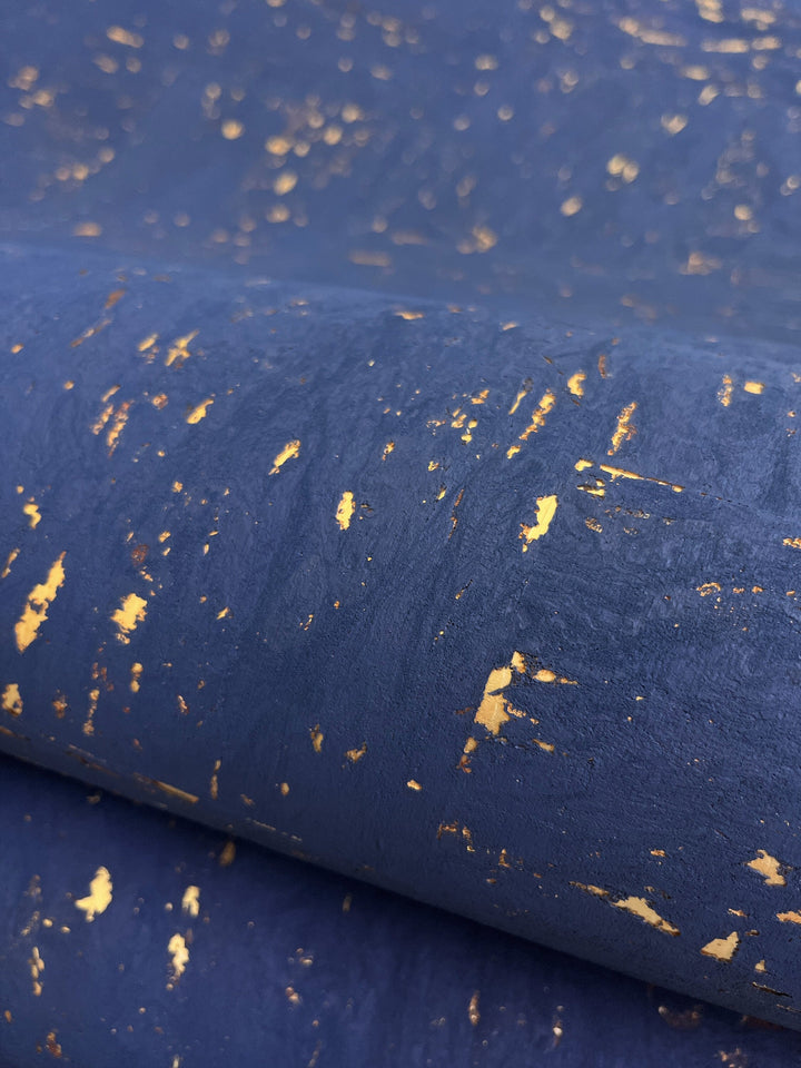 Natural Cork wallpaper dark blue the color of night sky