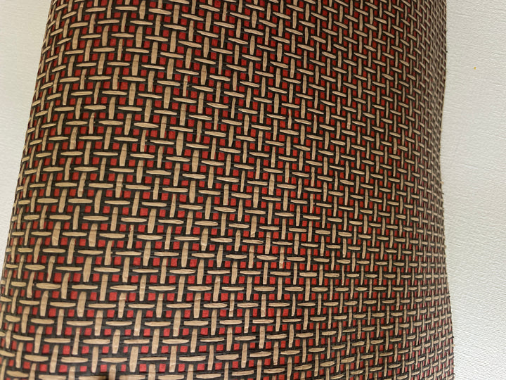 Natural Grasscloth Hemp Wallpaper painted Burgundy color