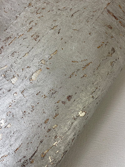 Natural Cork wallpaper silver with gold Grasscloth Traditional Wallpaper 48311
