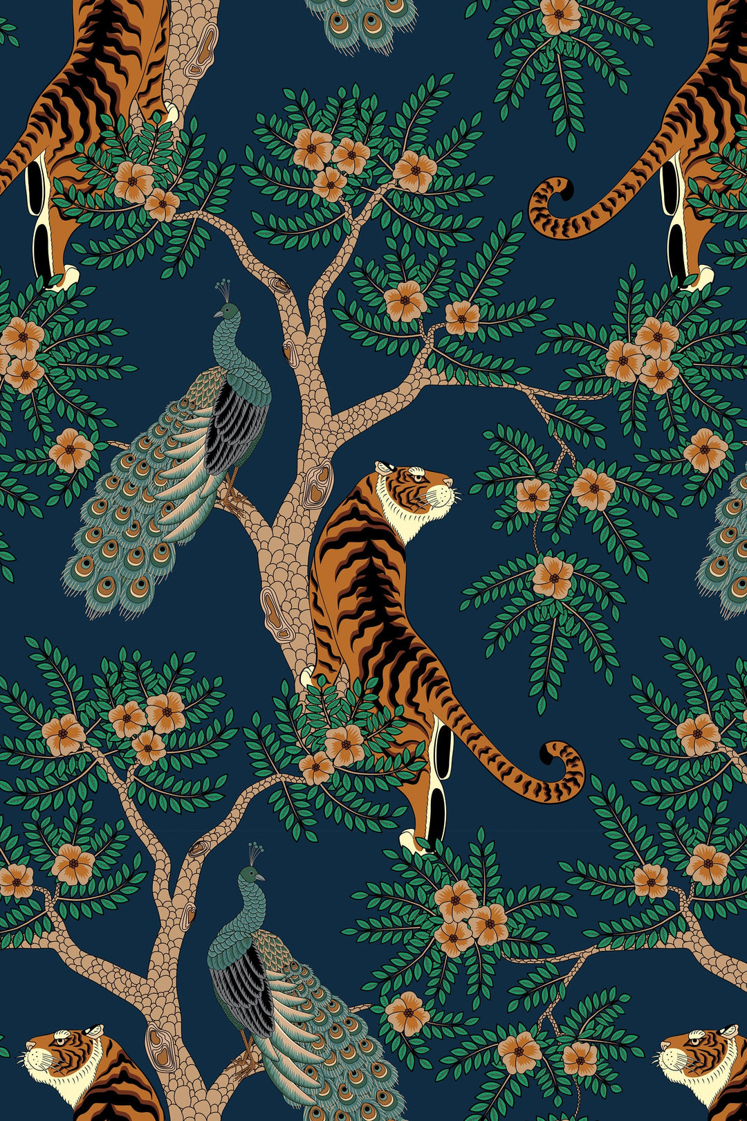 Peel and Stick Wallpaper Tiger print